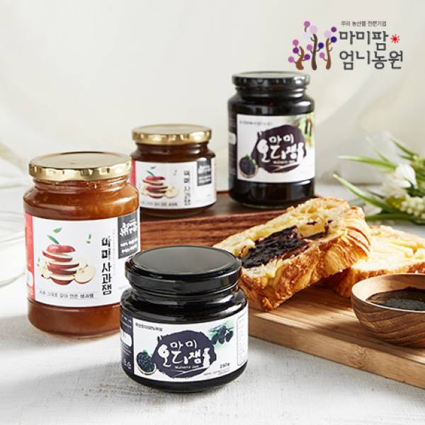 [마미팜엄니농원] 마미잼 2종 선물세트 오디잼 + 사과잼